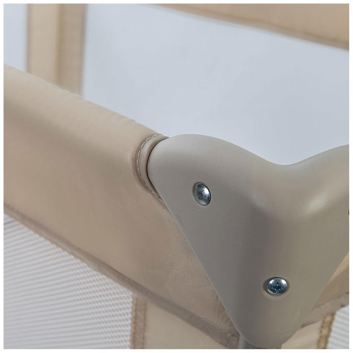 Red Kite Sleeptight Travel Cot Biscotti with Padded Mattress Mesh Panels Birth to 15kg Beige - Image 13