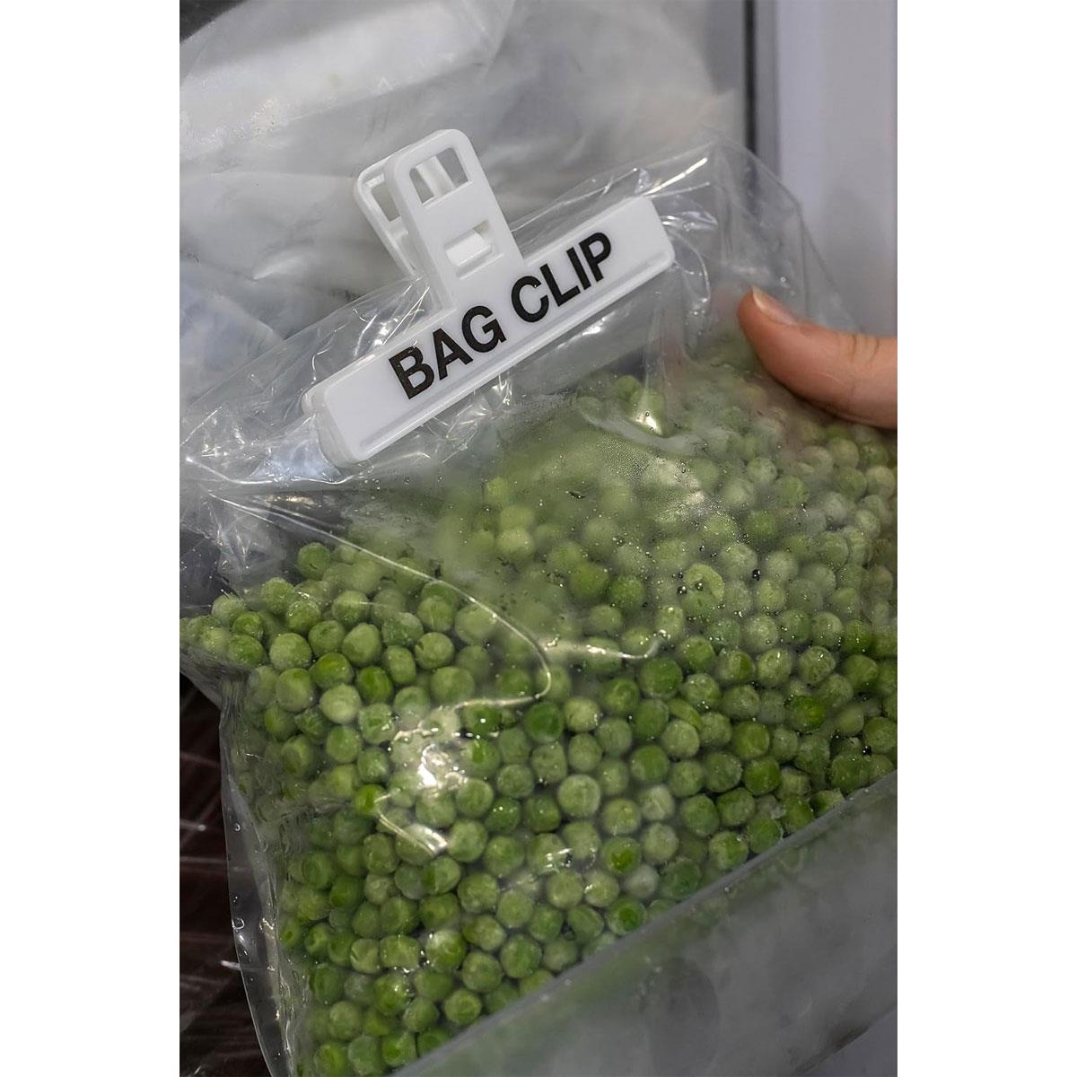 KitchenCraft Medium Plastic Food Bag Clips Binder-Style 9.2 cm White Set of 2 - Image 4