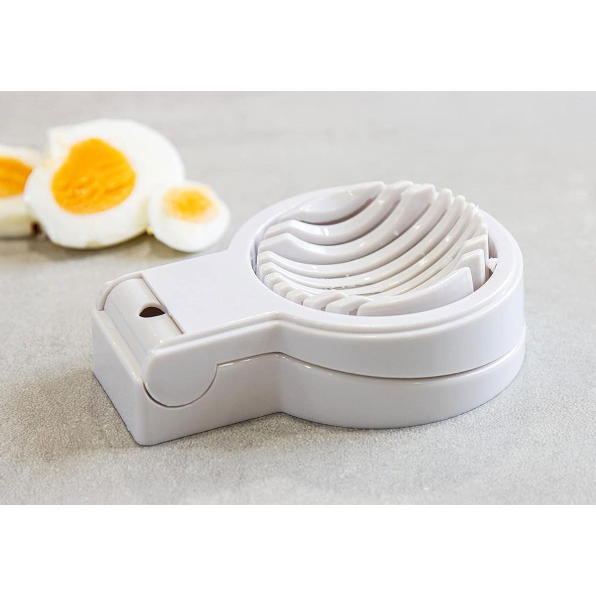 KitchenCraft Egg Slicer Multifunctional Egg Cutter Heavy-Duty Plastic Stainless Steel Wires White 12 x 9 x 4 cm - Image 2