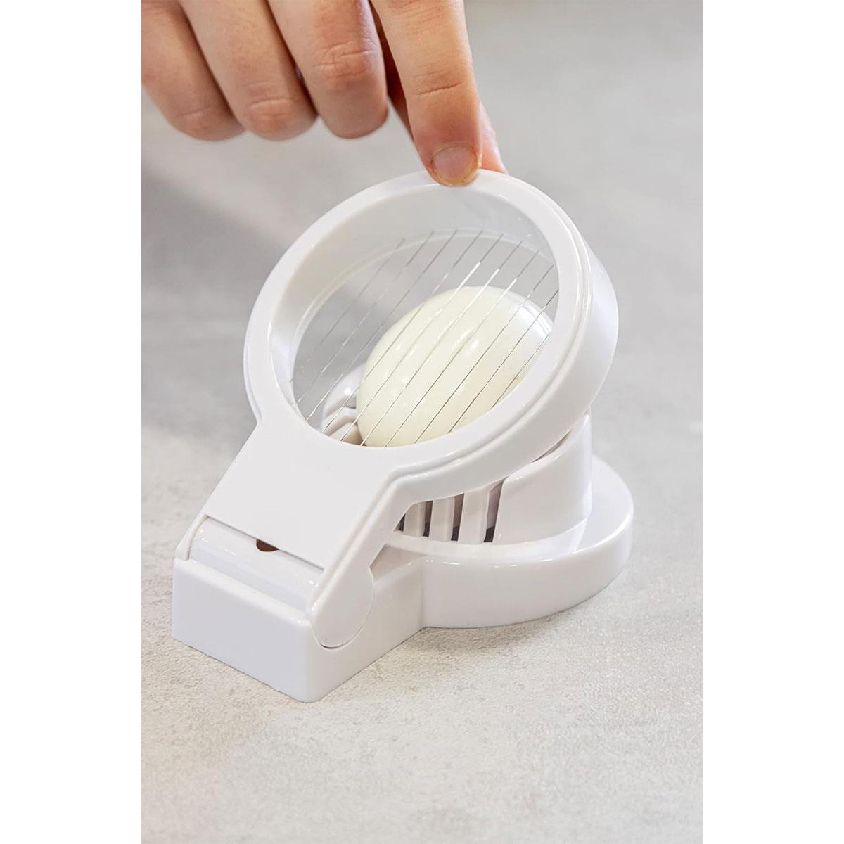 KitchenCraft Egg Slicer Multifunctional Egg Cutter Heavy-Duty Plastic Stainless Steel Wires White 12 x 9 x 4 cm - Image 7