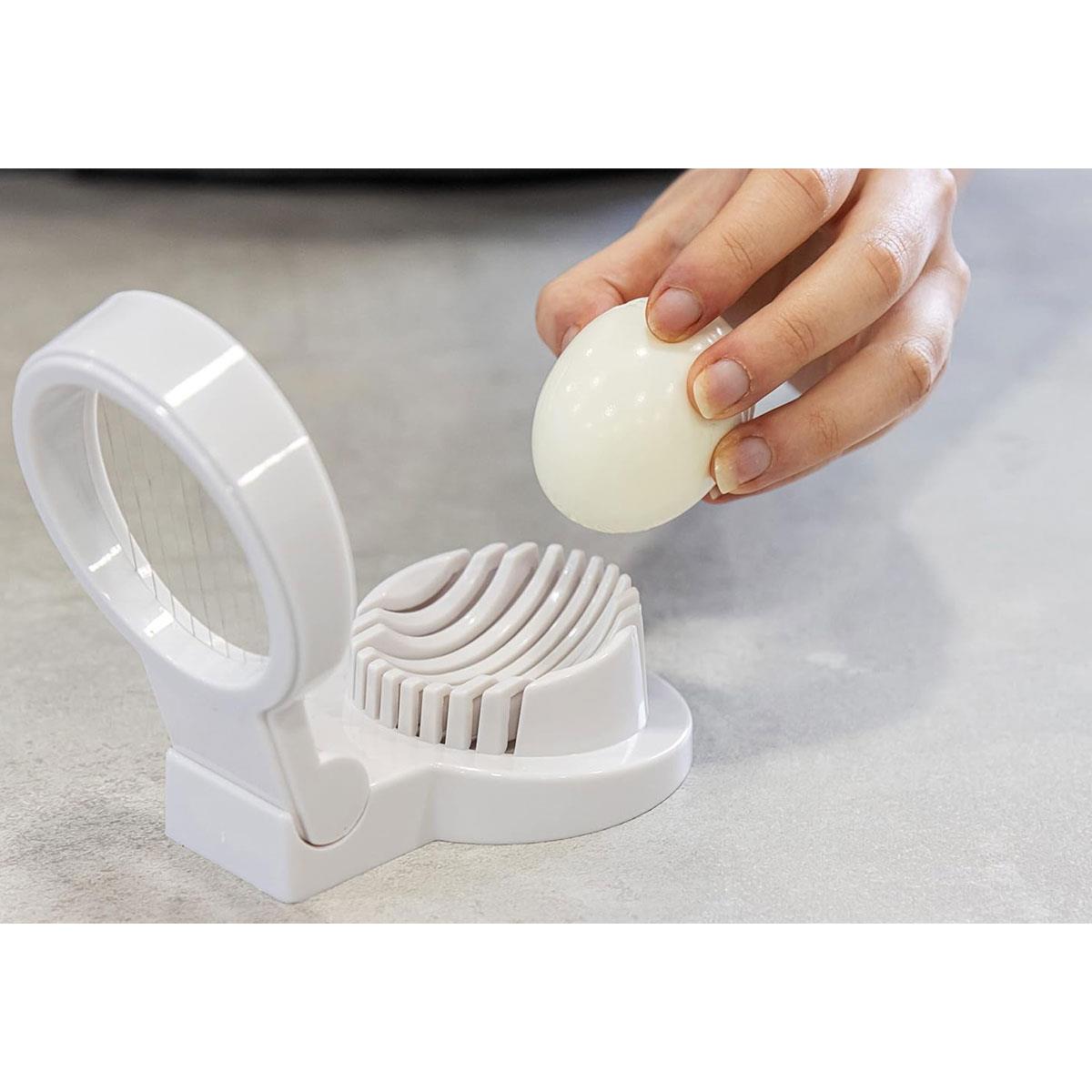 KitchenCraft Egg Slicer Multifunctional Egg Cutter Heavy-Duty Plastic Stainless Steel Wires White 12 x 9 x 4 cm - Image 8