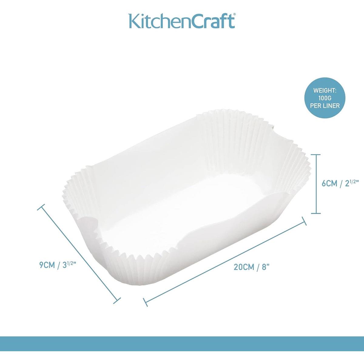 KitchenCraft 2lb Loaf Tin Liners Non-Stick Paper White Pack of 40 - Image 3