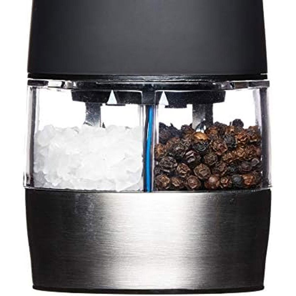 KitchenCraft MasterClass Electric Salt & Pepper Mill 2-in-1 Ceramic Grinder Black 17cm - Image 5