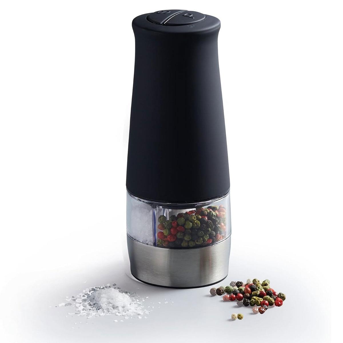 KitchenCraft MasterClass Electric Salt & Pepper Mill 2-in-1 Ceramic Grinder Black 17cm - Image 6