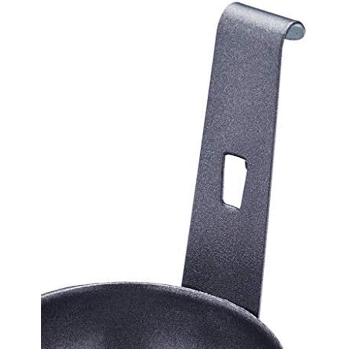 KitchenCraft Large Single Egg Poacher Cup Non-Stick Metal with Hook Black 7.5 x 16 cm - Image 4