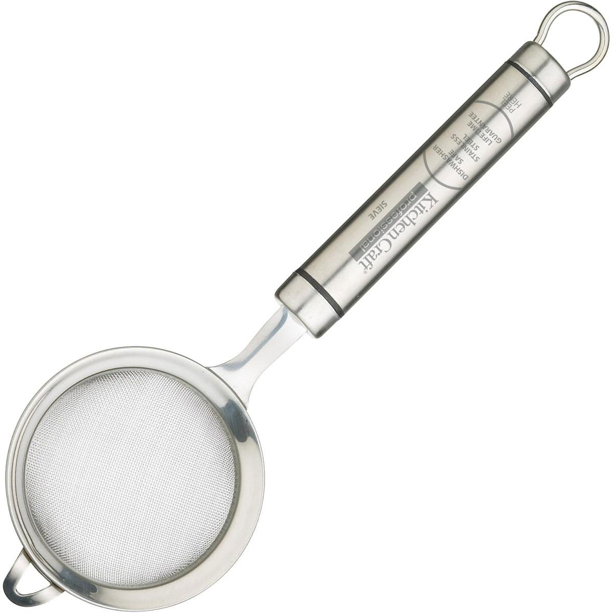 KitchenCraft Professional Stainless Steel Fine Mesh Sieve with Oval Handle 7cm Silver Tea Strainer - Image 3
