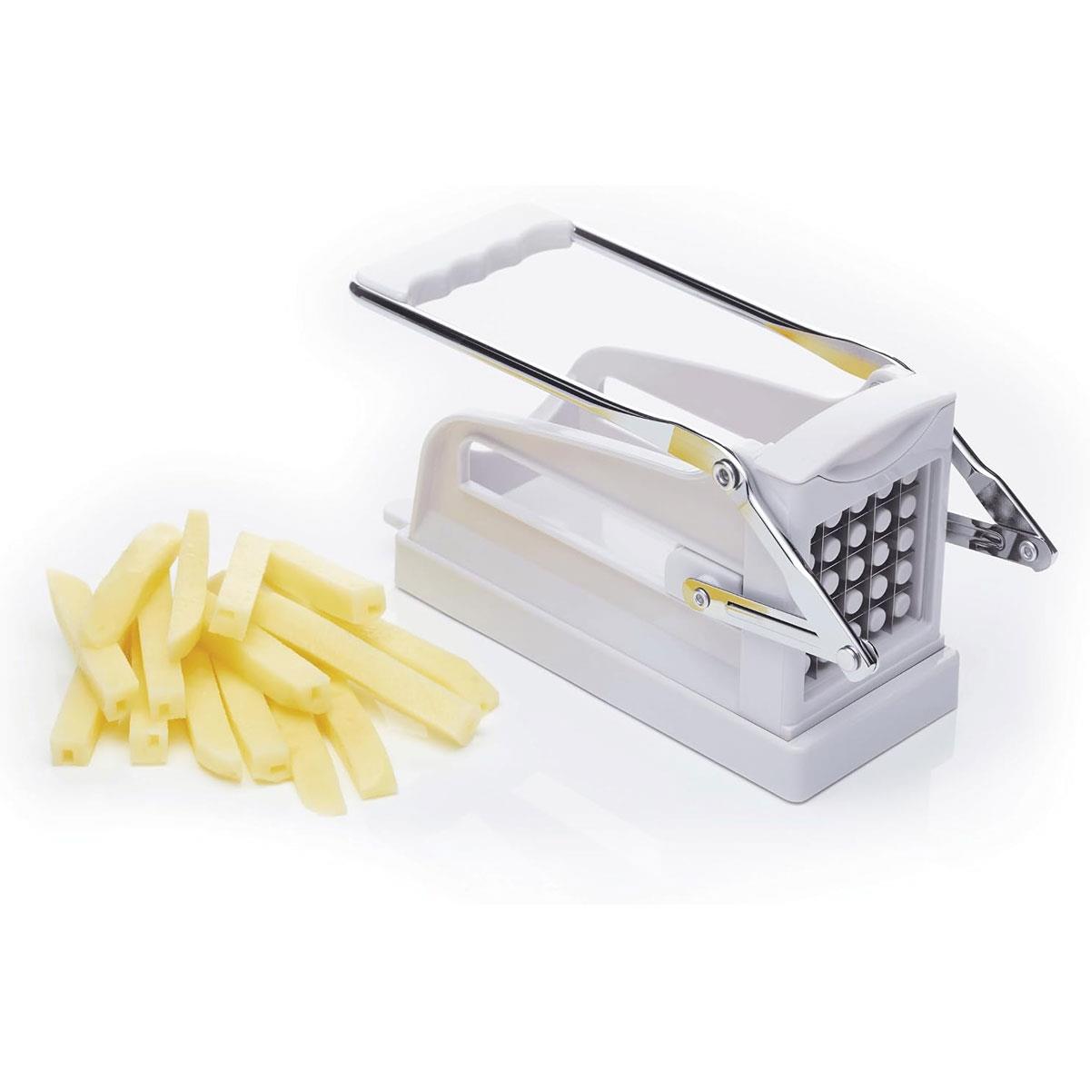 KitchenCraft Potato Chipper Professional Chip Cutter Stainless Steel Blades White 2 Blades - Image 3
