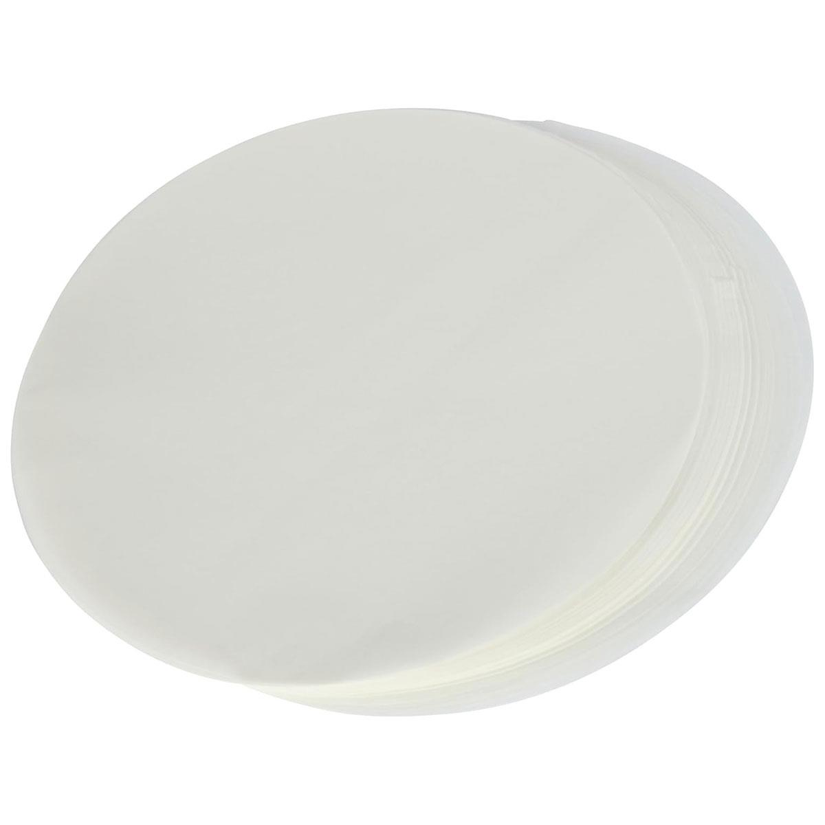 KitchenCraft Round Siliconised Baking Paper Liners 20cm (8-Inch) Non-Stick 100 Pre-Cut White Sheets