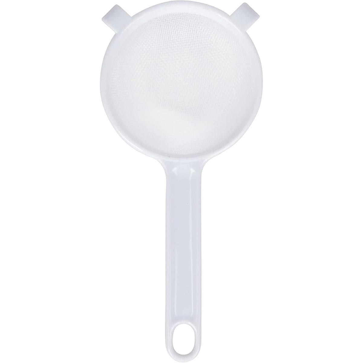 KitchenCraft Nylon Mesh Sieve Tea Strainer 7 cm Plastic Fine Mesh White