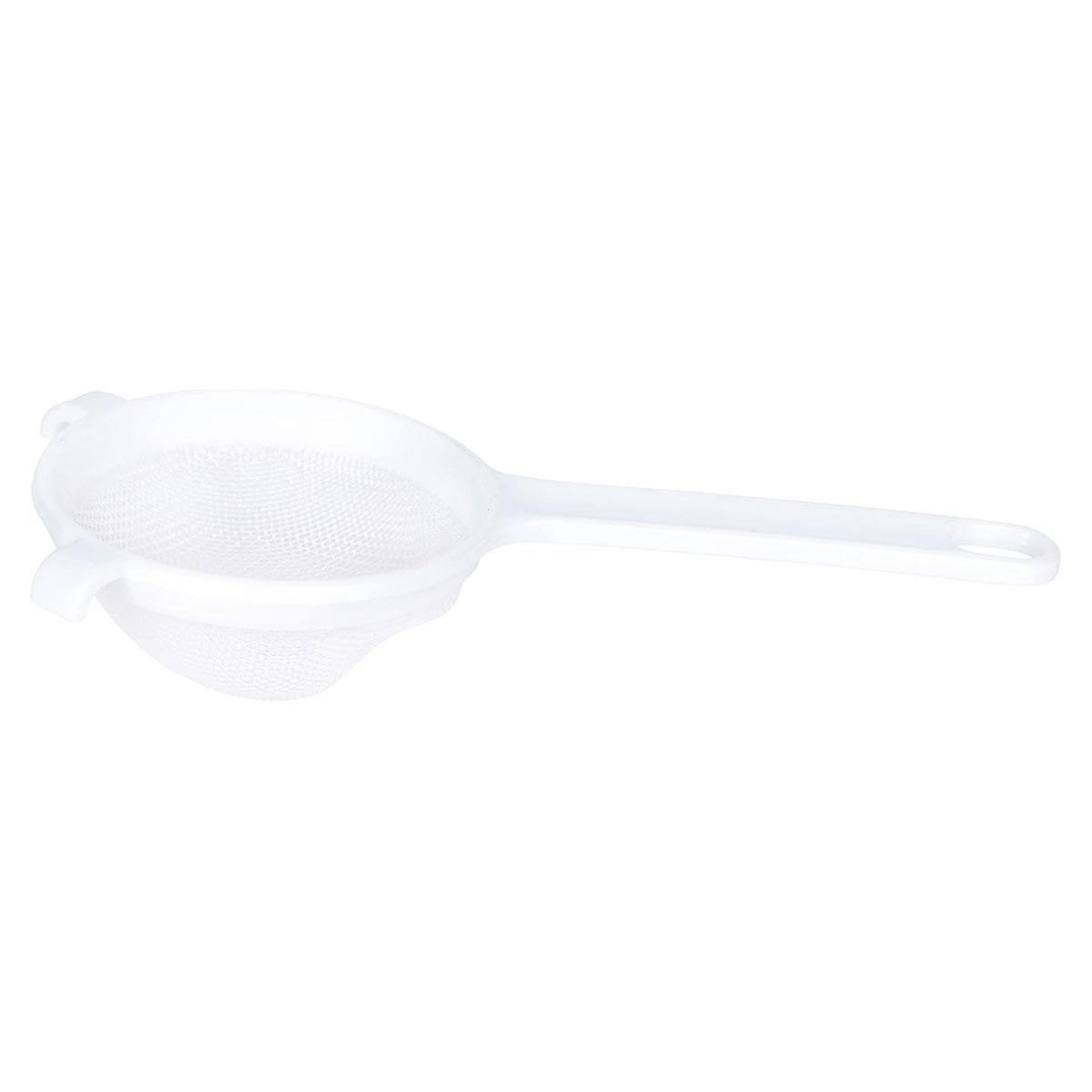KitchenCraft Nylon Mesh Sieve Tea Strainer 7 cm Plastic Fine Mesh White - Image 3