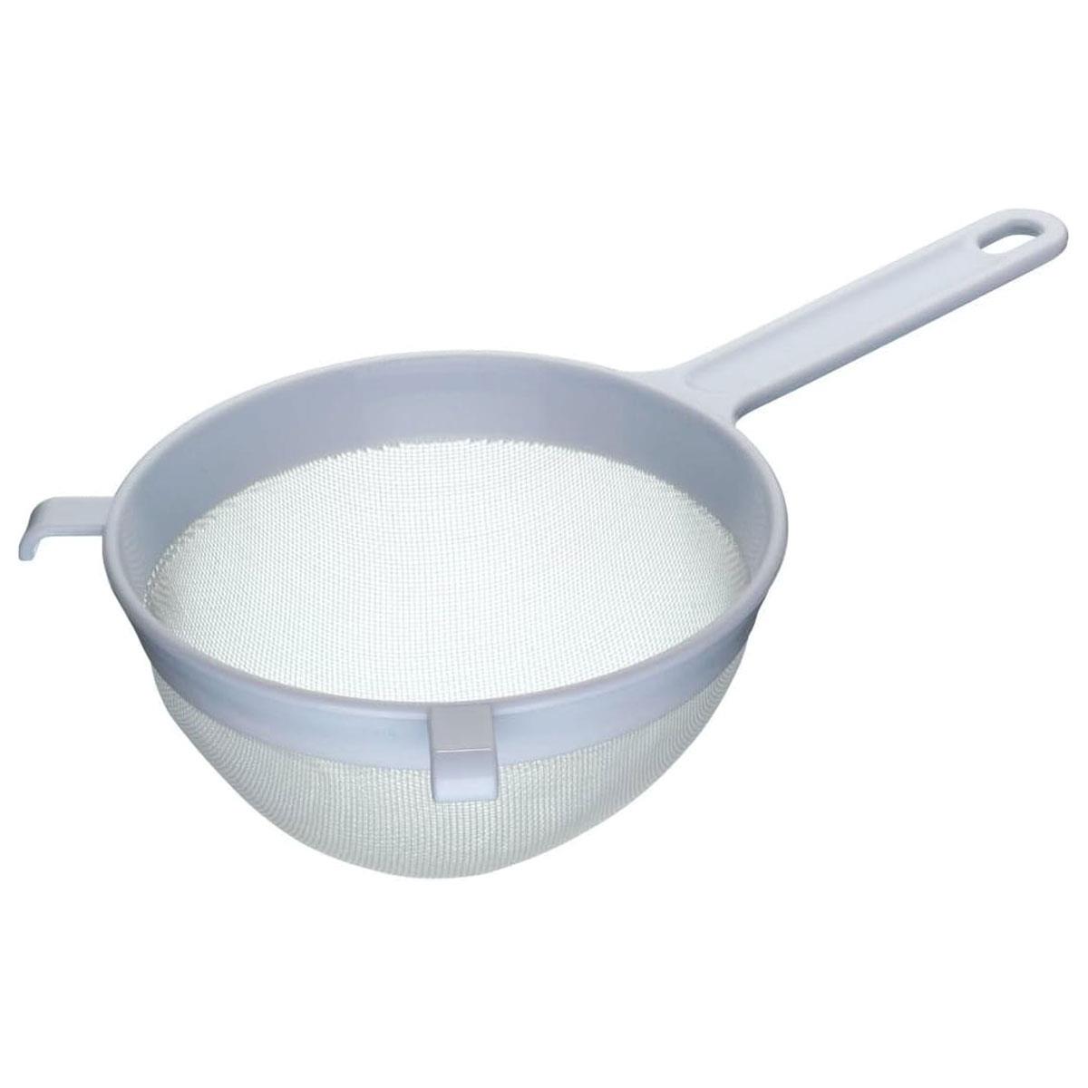KitchenCraft Plastic Sieve 18cm Fine Mesh White Heat-Resistant Strainer