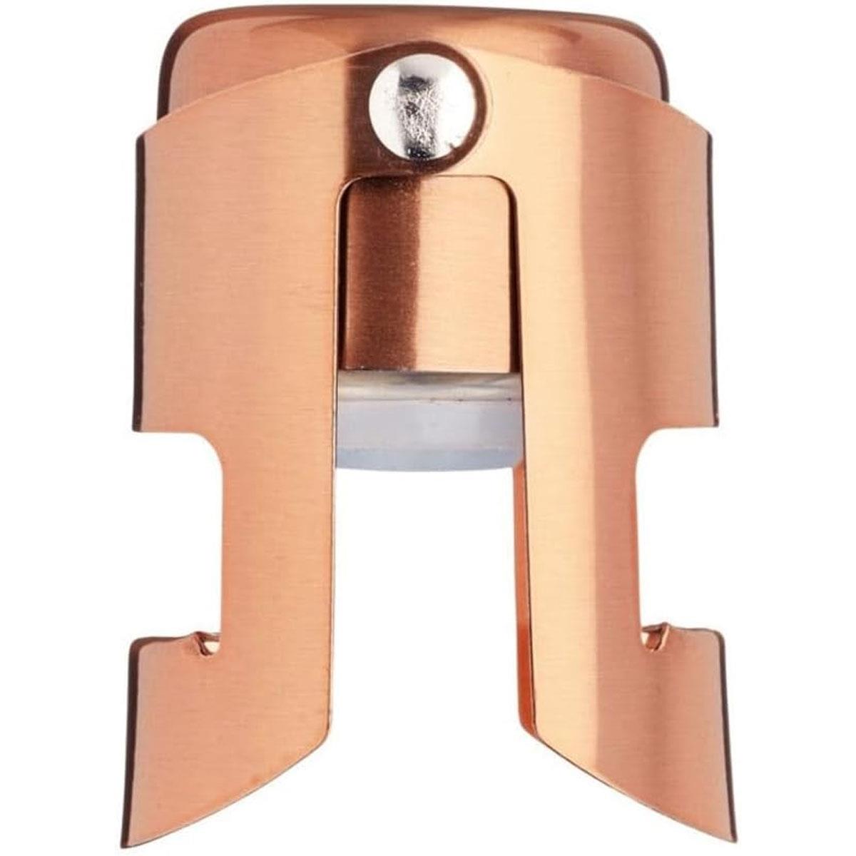 KitchenCraft BarCraft Champagne Stopper Luxe Lounge Copper Effect Stainless Steel Sparkling Wine Bottle Stopper