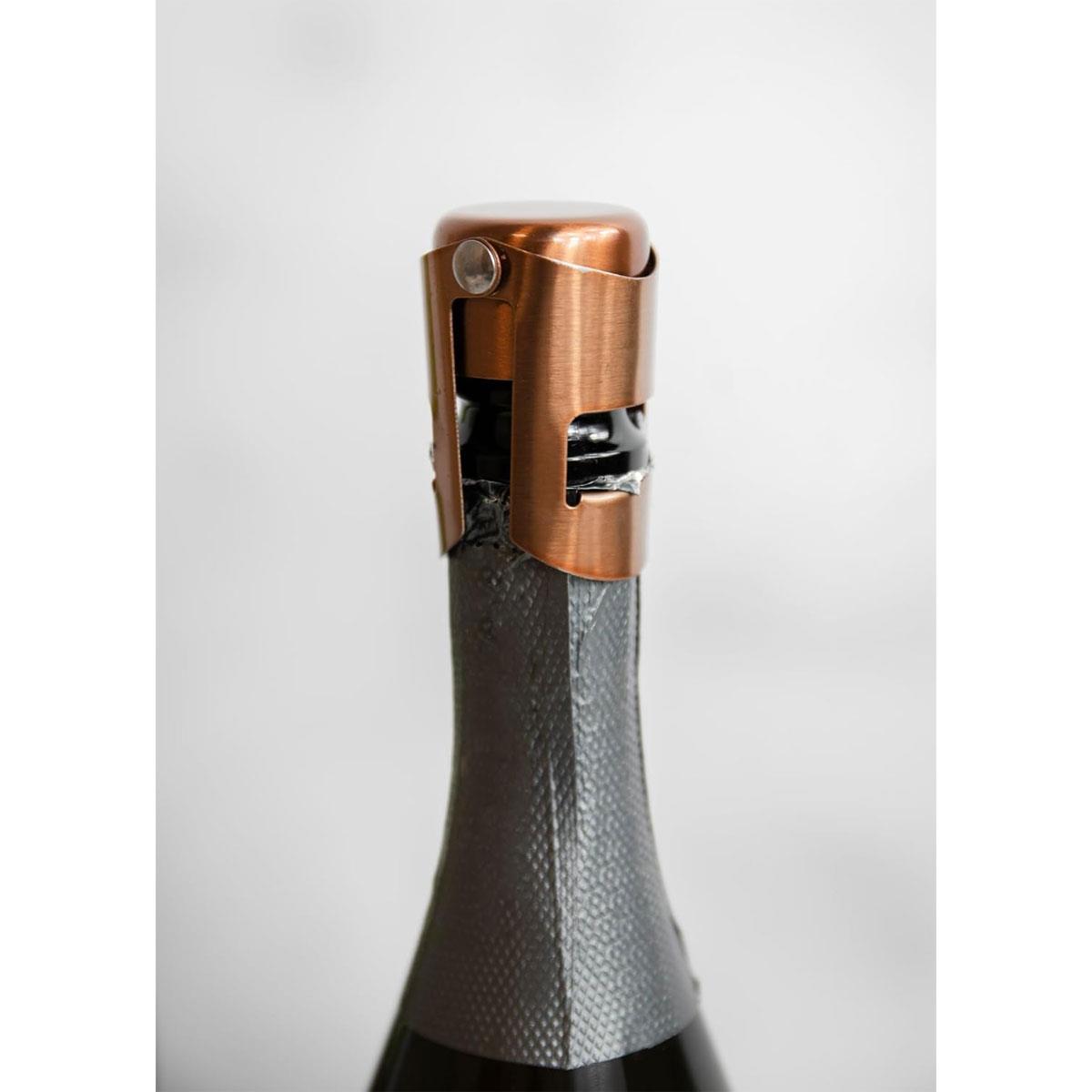 KitchenCraft BarCraft Champagne Stopper Luxe Lounge Copper Effect Stainless Steel Sparkling Wine Bottle Stopper - Image 5