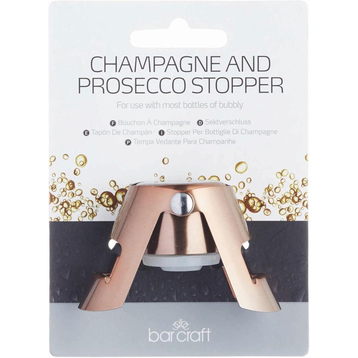 KitchenCraft BarCraft Champagne Stopper Luxe Lounge Copper Effect Stainless Steel Sparkling Wine Bottle Stopper - Image 7