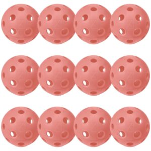 Franklin Sports X-26 Indoor Pickleballs EVA 74mm 26g with 26 Beveled Holes Orange 12 Pack