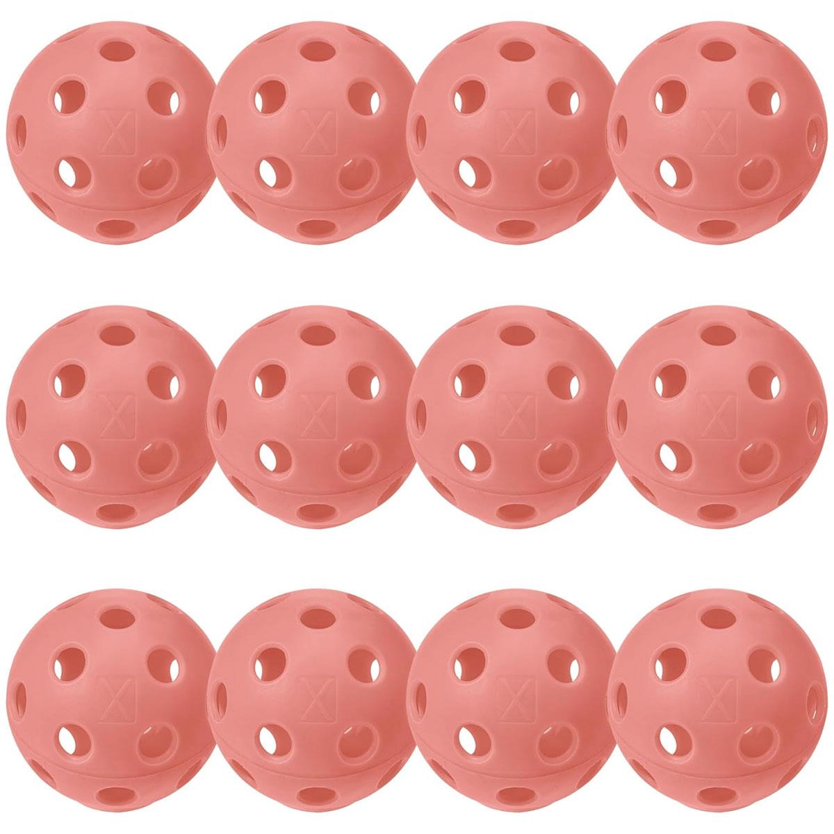Franklin Sports X-26 Indoor Pickleballs EVA 74mm 26g with 26 Beveled Holes Orange 12 Pack