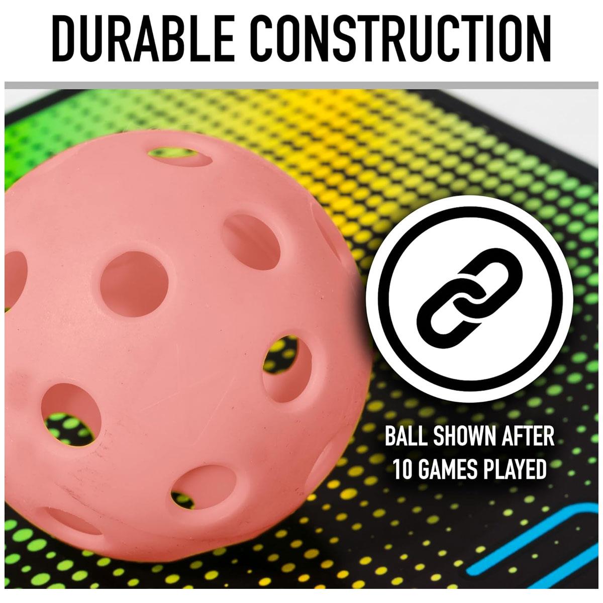 Franklin Sports X-26 Indoor Pickleballs EVA 74mm 26g with 26 Beveled Holes Orange 12 Pack - Image 8