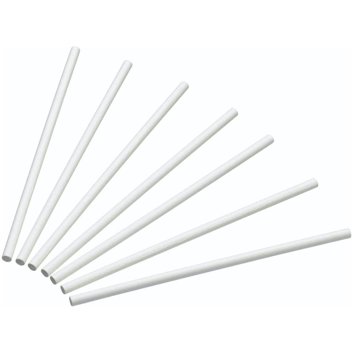KitchenCraft Sweetly Does It Cake Pop Sticks Food-Safe Paper White 10 cm Pack of 50
