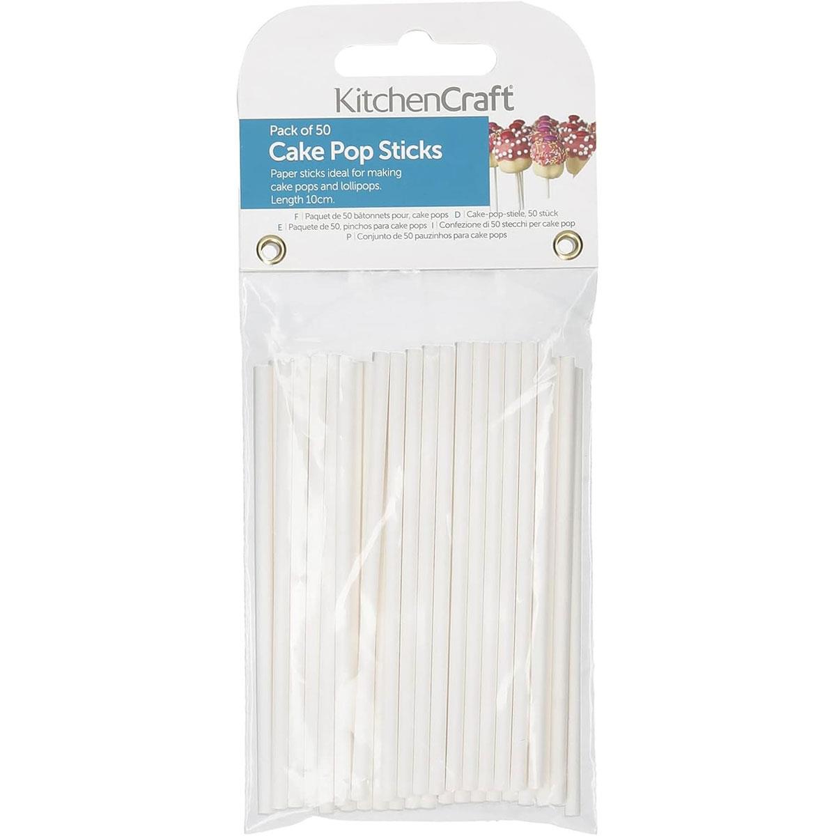 KitchenCraft Sweetly Does It Cake Pop Sticks Food-Safe Paper White 10 cm Pack of 50 - Image 3