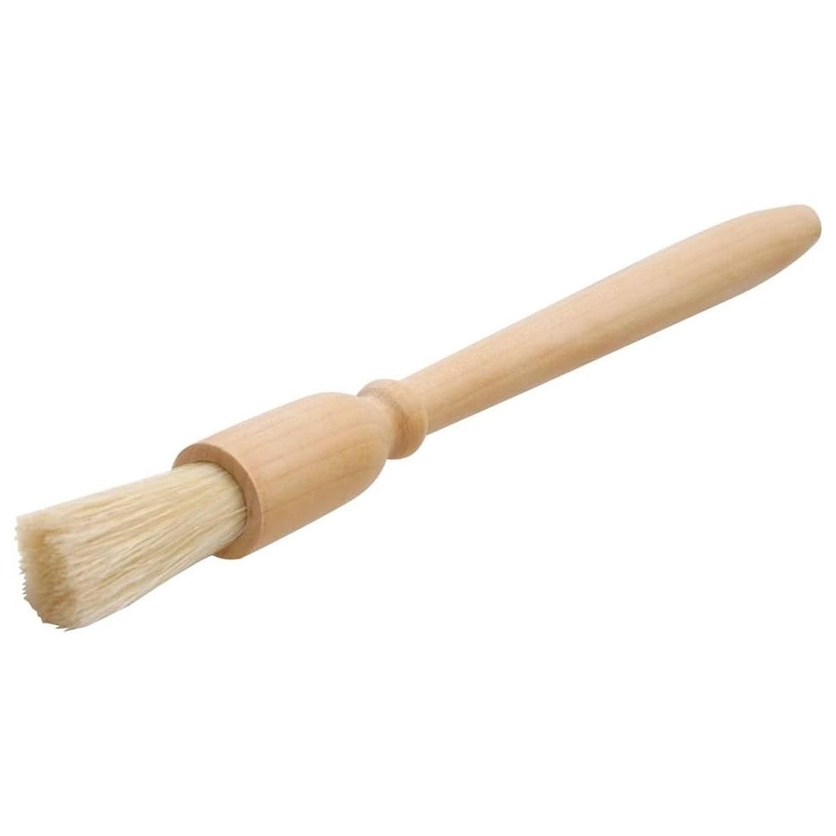 KitchenCraft Wooden Pastry & Basting Brush Natural Bristles Beech Wood Handle 25 cm Wood