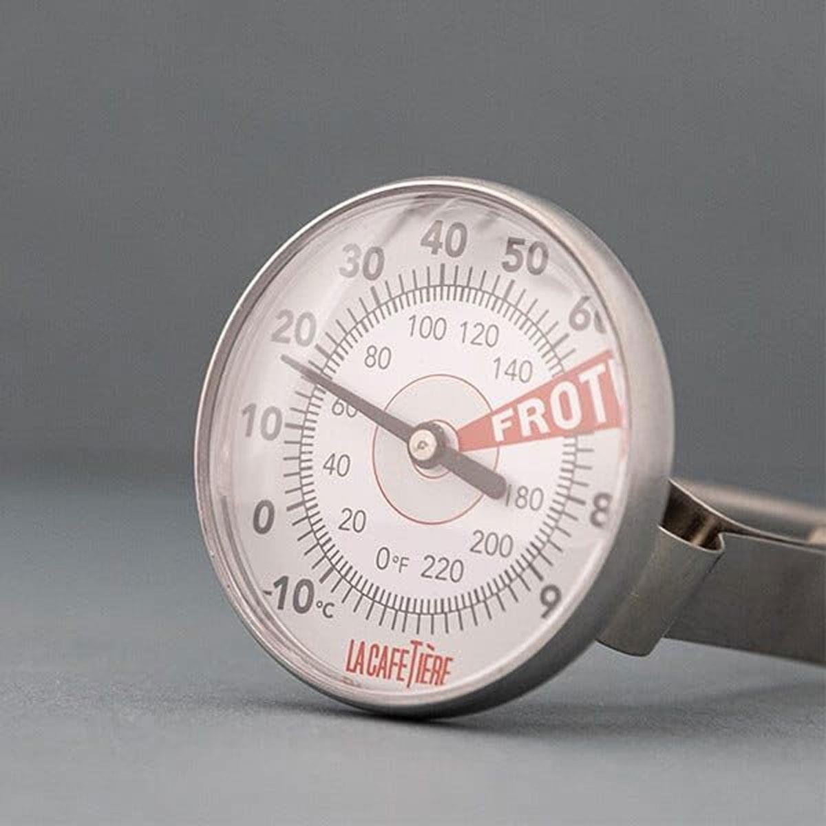 La Cafetière Milk Thermometer Stainless Steel Analog -10°C to 90°C Silver with Clip - Image 2