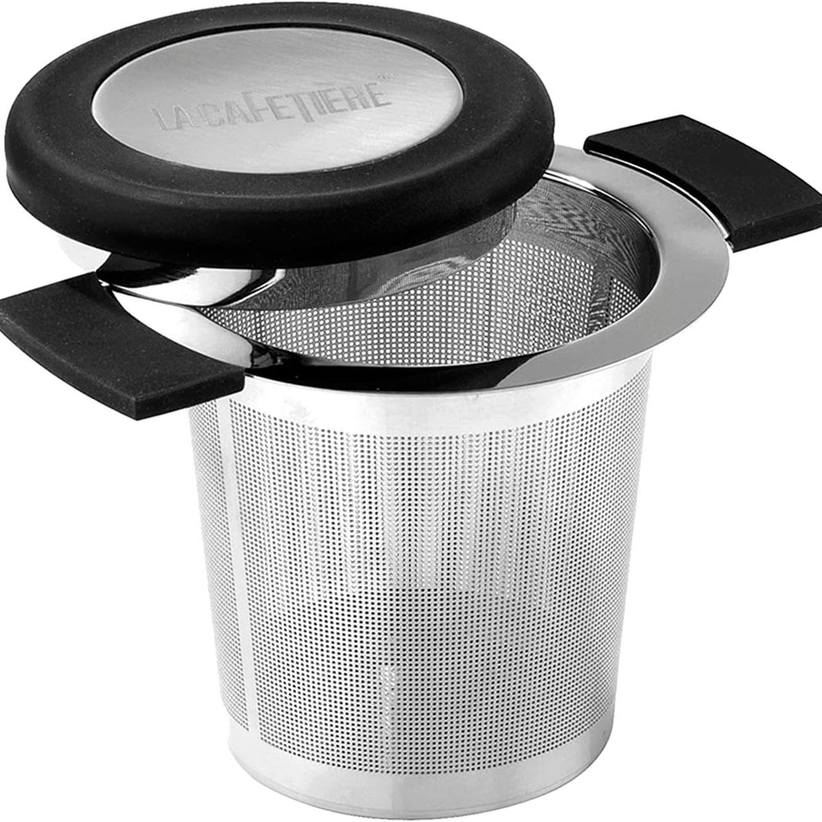 La Cafetière Stainless Steel Tea Infuser Basket with Lid Fine Mesh Silver 140ml