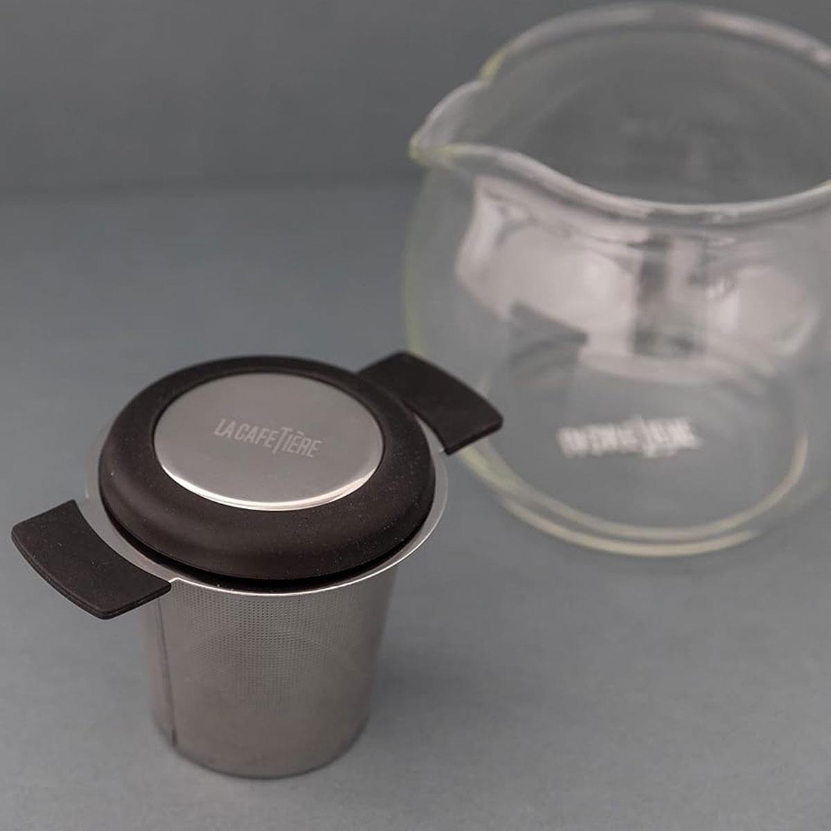 La Cafetière Stainless Steel Tea Infuser Basket with Lid Fine Mesh Silver 140ml - Image 3
