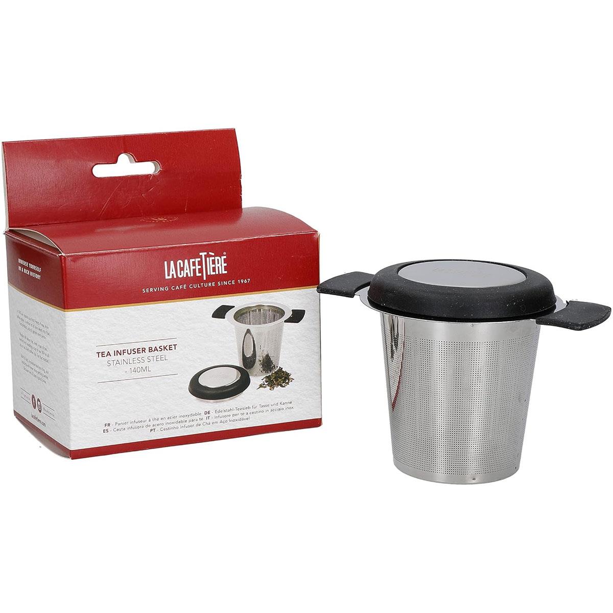 La Cafetière Stainless Steel Tea Infuser Basket with Lid Fine Mesh Silver 140ml - Image 4
