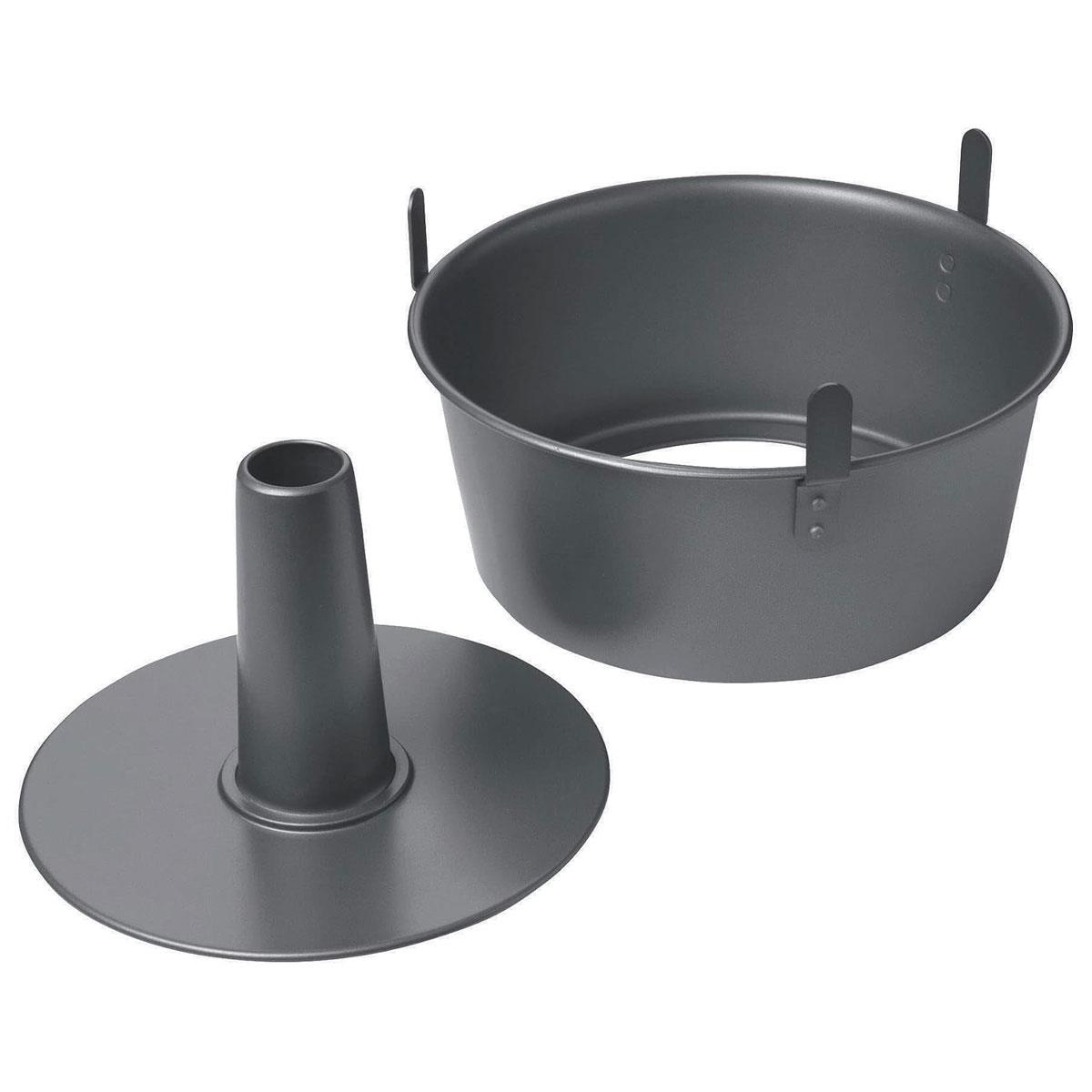 Chicago Metallic Professional Angel Food Cake Tin 25cm Carbon Steel Non-Stick Loose Base Grey