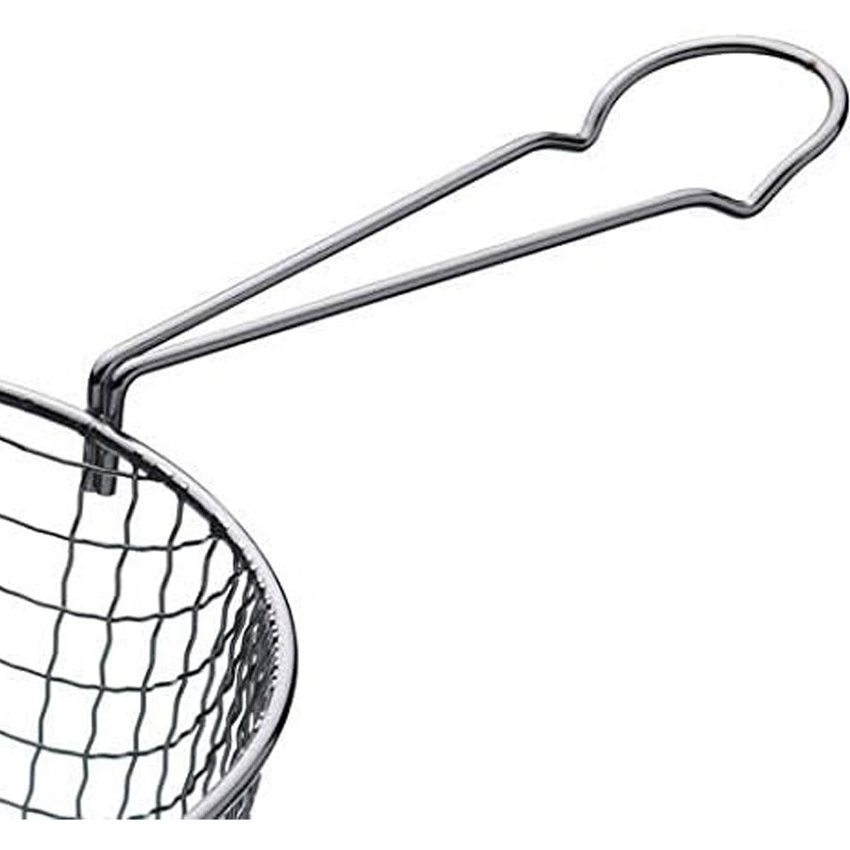 KitchenCraft Deep Fryer Basket 18.5cm Wire Mesh Metal Chip Pan Basket Silver for 20cm Pans - Image 3