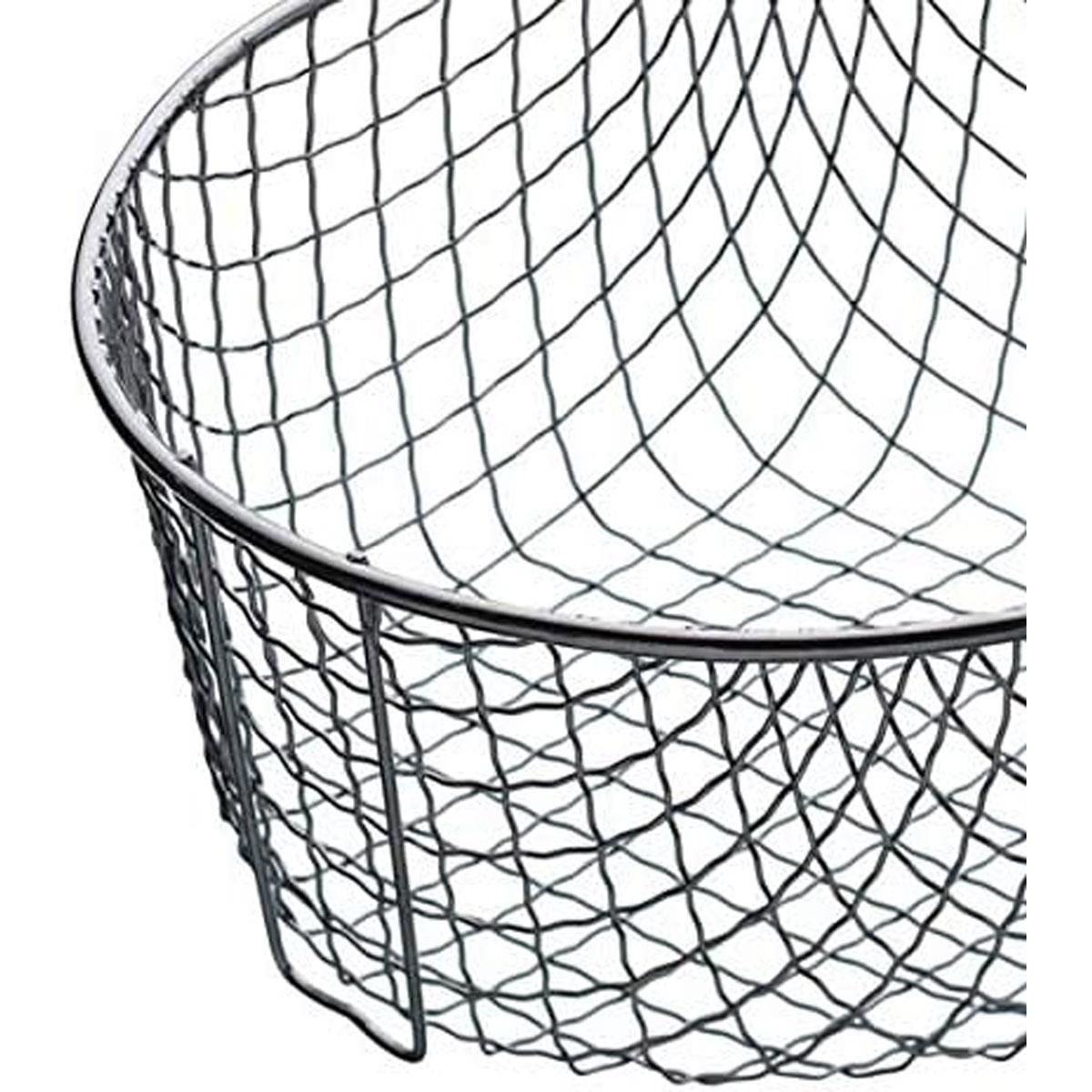 KitchenCraft Deep Fryer Basket 18.5cm Wire Mesh Metal Chip Pan Basket Silver for 20cm Pans - Image 4
