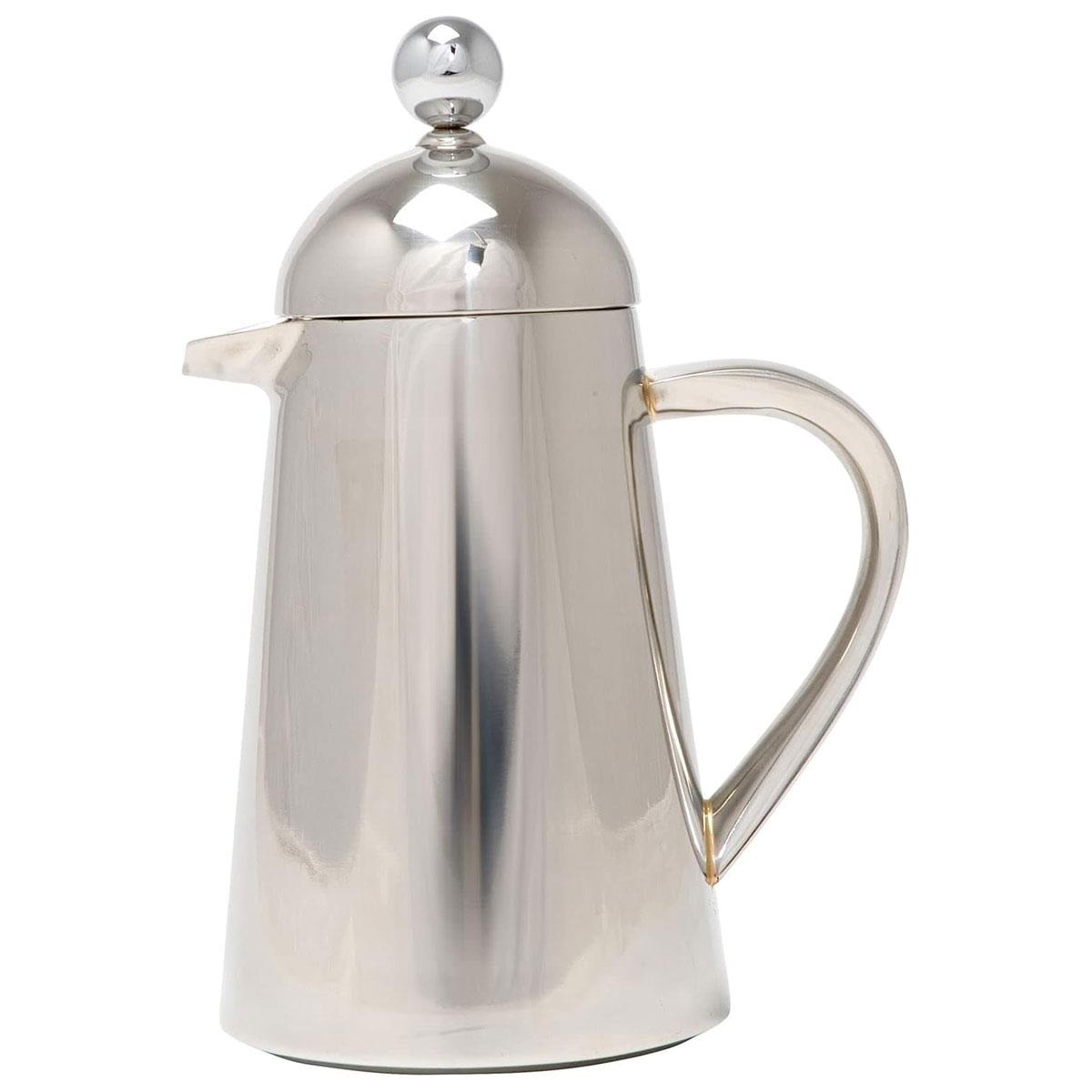 La Cafetiere Havana French Press Coffee Maker 1L 8 Cup Double-Walled Stainless Steel Silver