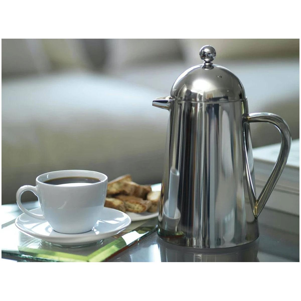 La Cafetiere Havana French Press Coffee Maker 1L 8 Cup Double-Walled Stainless Steel Silver - Image 2
