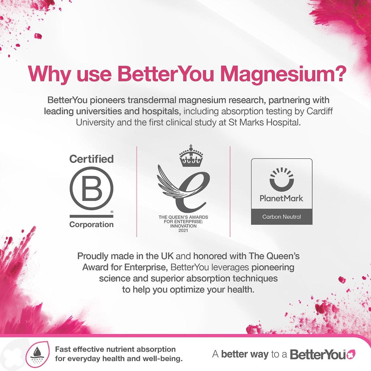 BetterYou Magnesium Body Lotion 180ml Shea Butter Natural Zechstein Magnesium Sensitive Skin Palm-Oil Free - Image 5