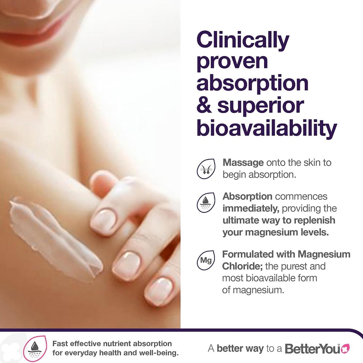BetterYou Magnesium Sleep Lotion 180ml Lavender & Chamomile Magnesium Chloride Body Moisturiser Vegan - Image 5