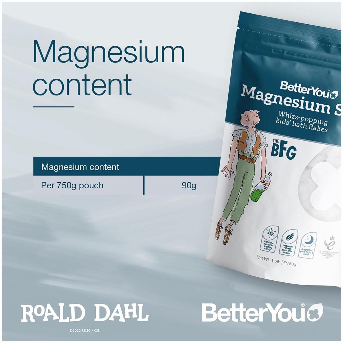 BetterYou Kids' Magnesium Sleep Bath Flakes 750g Zechstein Magnesium Chloride Lavender & Popping Candy Sensitive Skin - Image 2