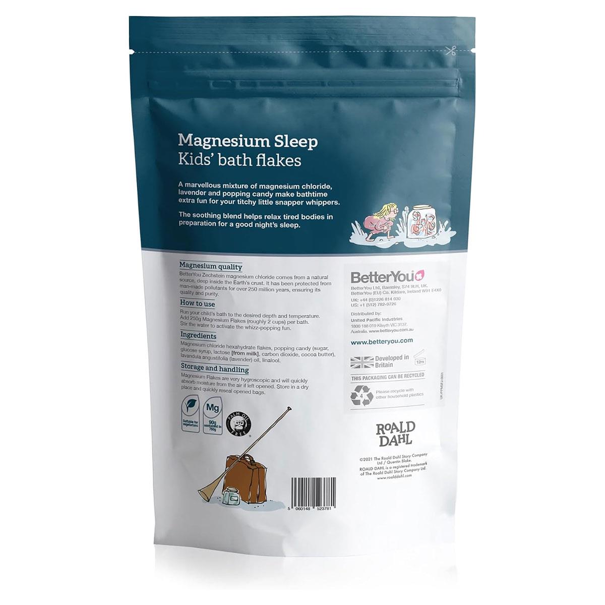 BetterYou Kids' Magnesium Sleep Bath Flakes 750g Zechstein Magnesium Chloride Lavender & Popping Candy Sensitive Skin - Image 8