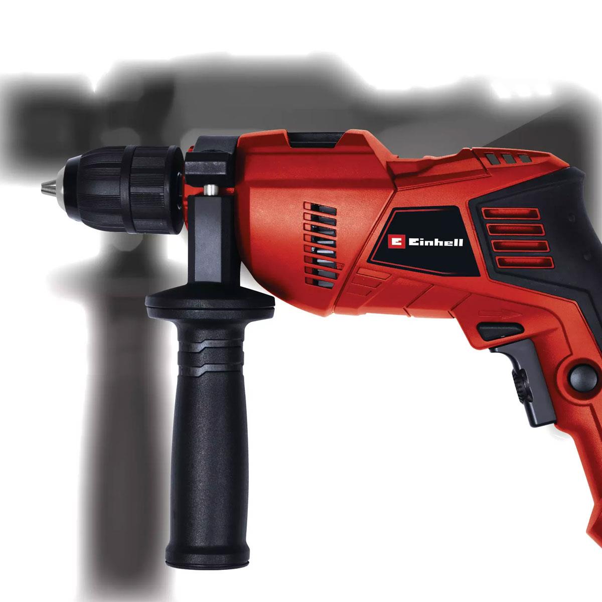Einhell TE-ID 500 E Hammer Drill 550W 13mm Chuck 3000rpm 3 in 1 Drilling Impact & Screwdriving 5 Stone Bits - Image 6