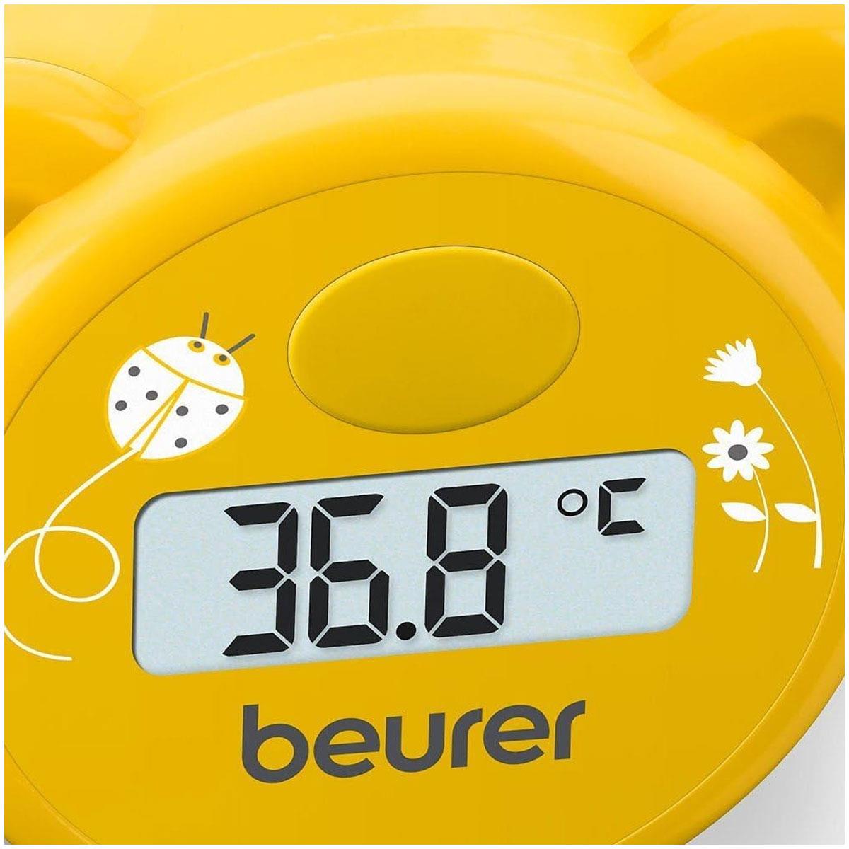 Beurer BY 20 Baby Pacifier Thermometer Digital Oral Thermometer Waterproof ±0.1°C Accuracy Yellow Protective Cap - Image 3