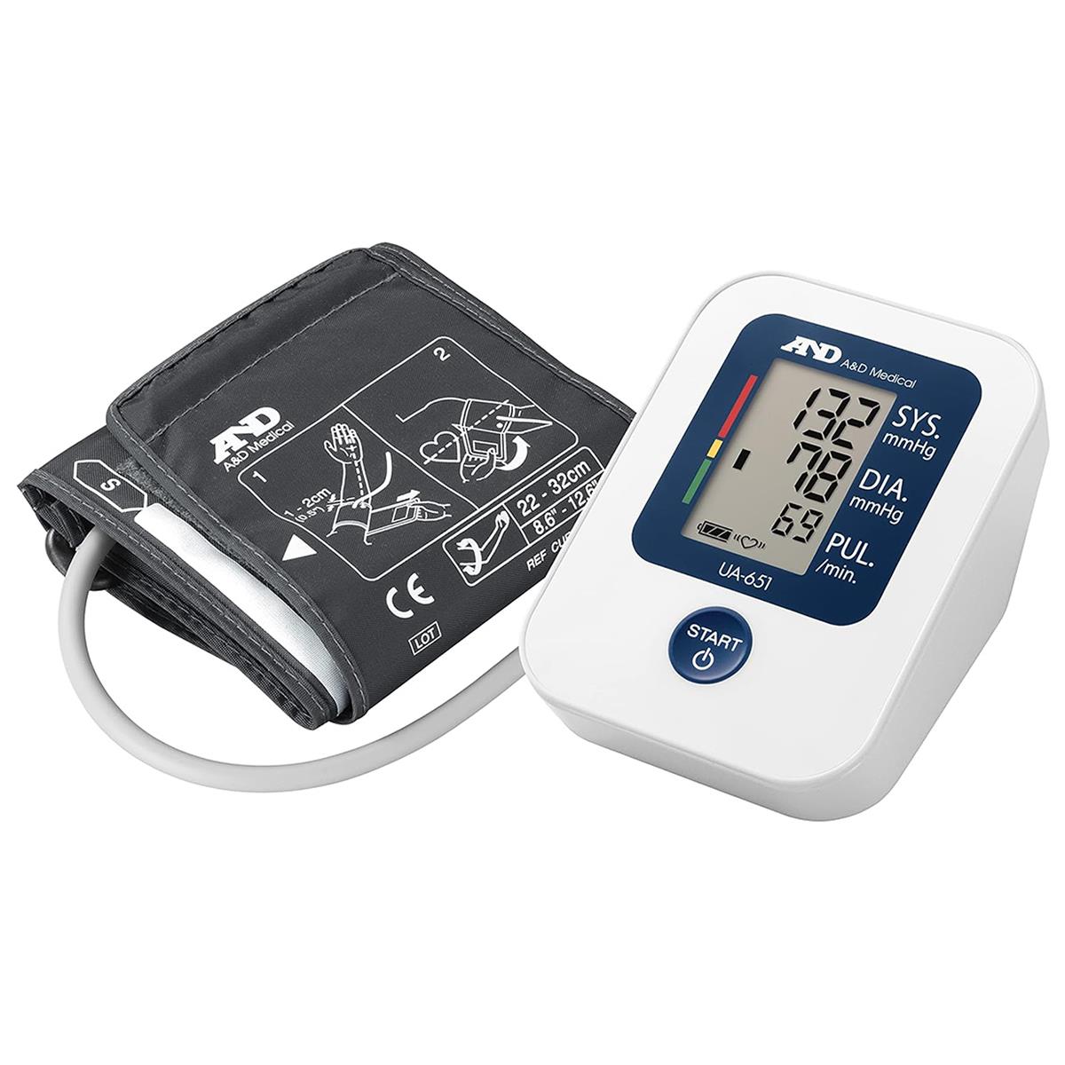 A&D Medical Upper Arm Blood Pressure Monitor Clinically Validated Digital Machine With 22-32cm SlimFit Cuff And Case