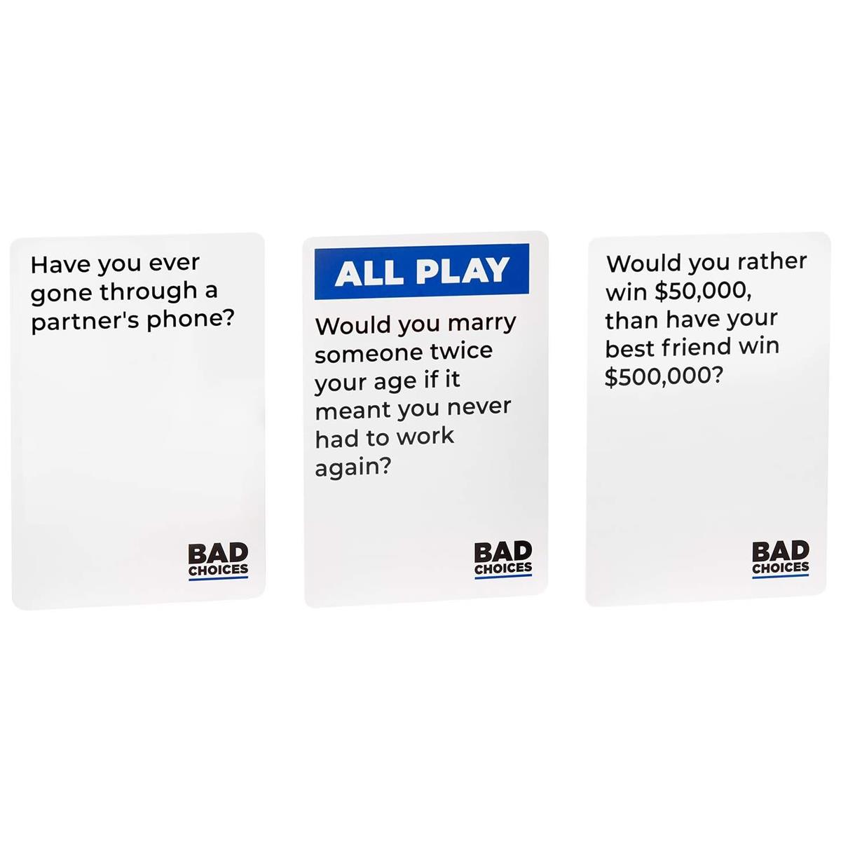 Bad Choices Have You Ever? Adult Party Card Game 300 Cards For 3+ Players Ages 15+ 20–45 Minute Group Game - Image 6