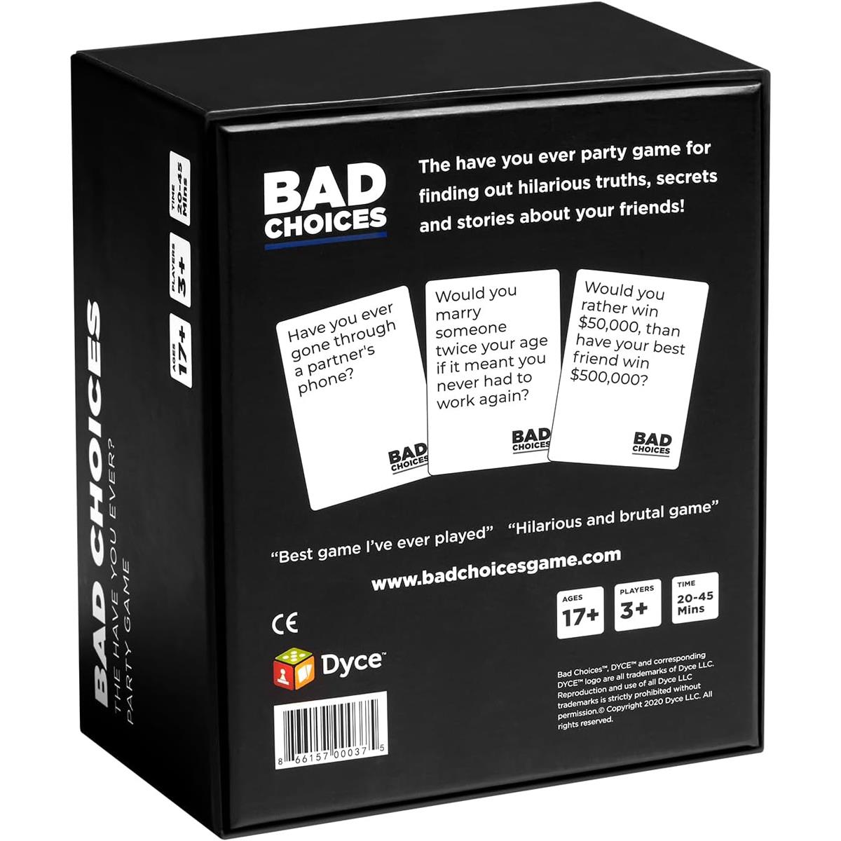 Bad Choices Have You Ever? Adult Party Card Game 300 Cards For 3+ Players Ages 15+ 20–45 Minute Group Game - Image 9
