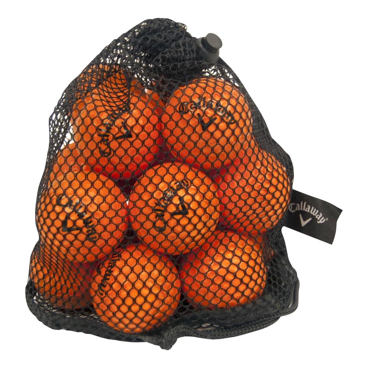 Callaway Soft Flight Golf Practice Balls with Hex Pattern Neon Orange Reduced Flight 9 Ball Pack with Mesh Carrying Bag - Image 5