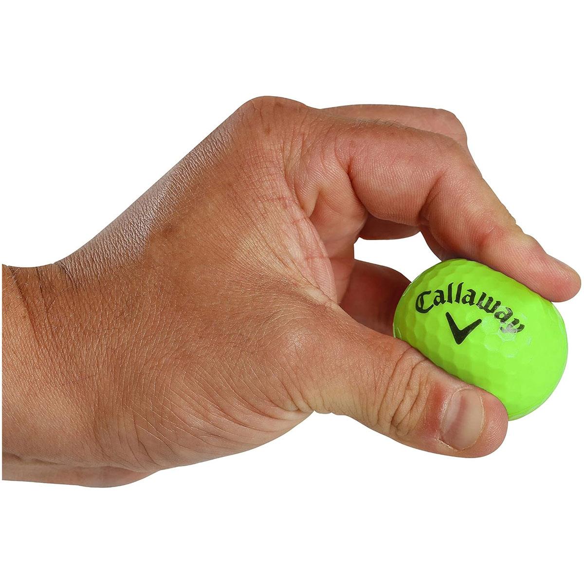 Callaway Soft Flight Golf Practice Balls with Hex Pattern Neon Green Reduced Flight 9 Ball Pack with Mesh Carrying Bag - Image 3