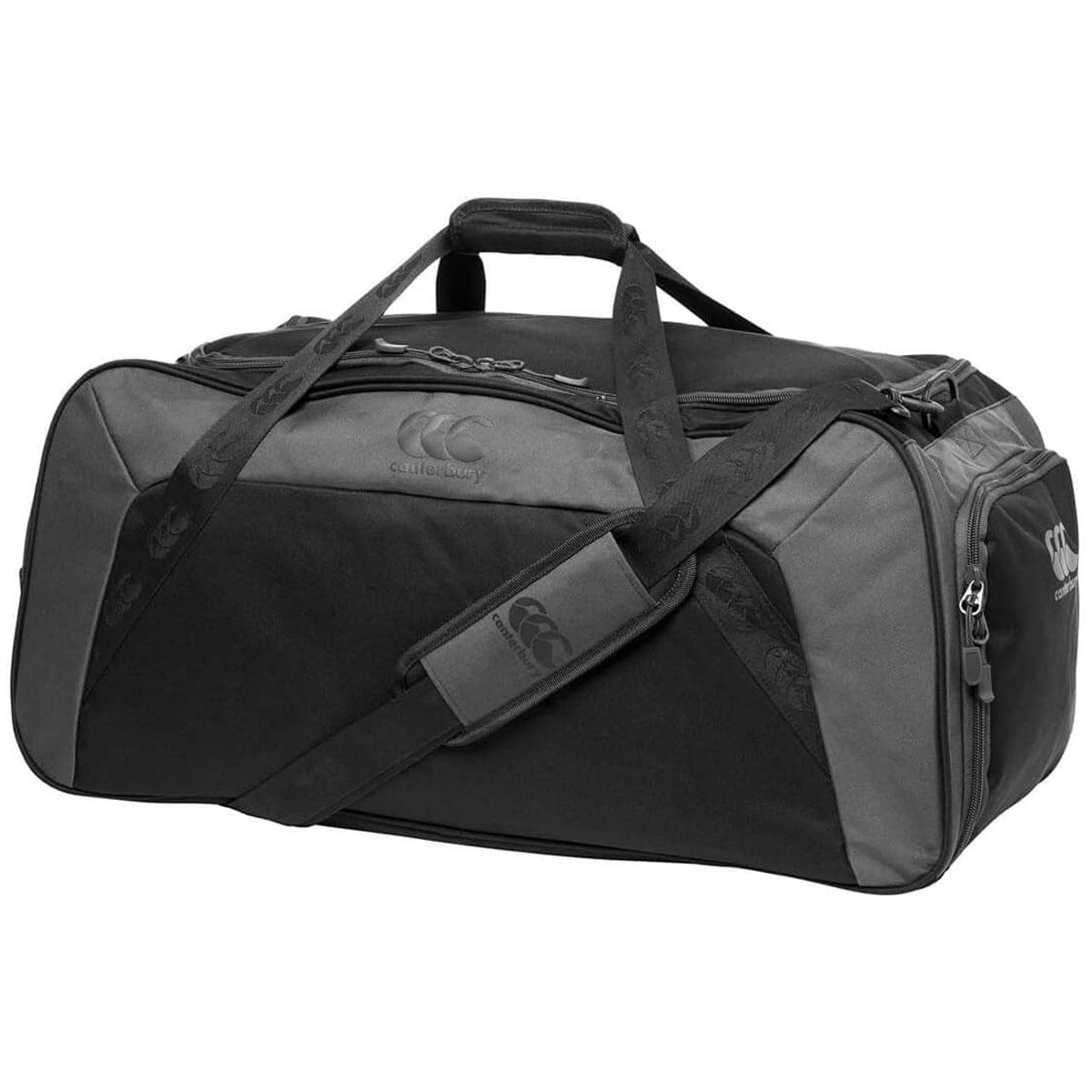 Canterbury Classics Holdall Bag 600D Ripstop Polyester Water Resistant Adjustable Padded Shoulder Strap Black 68cm