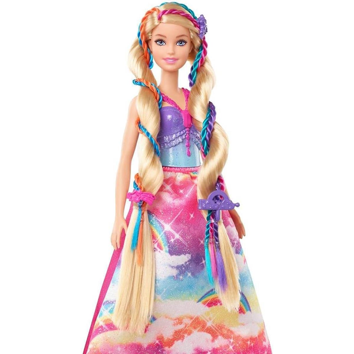 Barbie Dreamtopia Twist 'n Style Princess Hairstyling Doll 11.5-Inch Blonde Hair With Rainbow Extensions And Accessories - Image 8