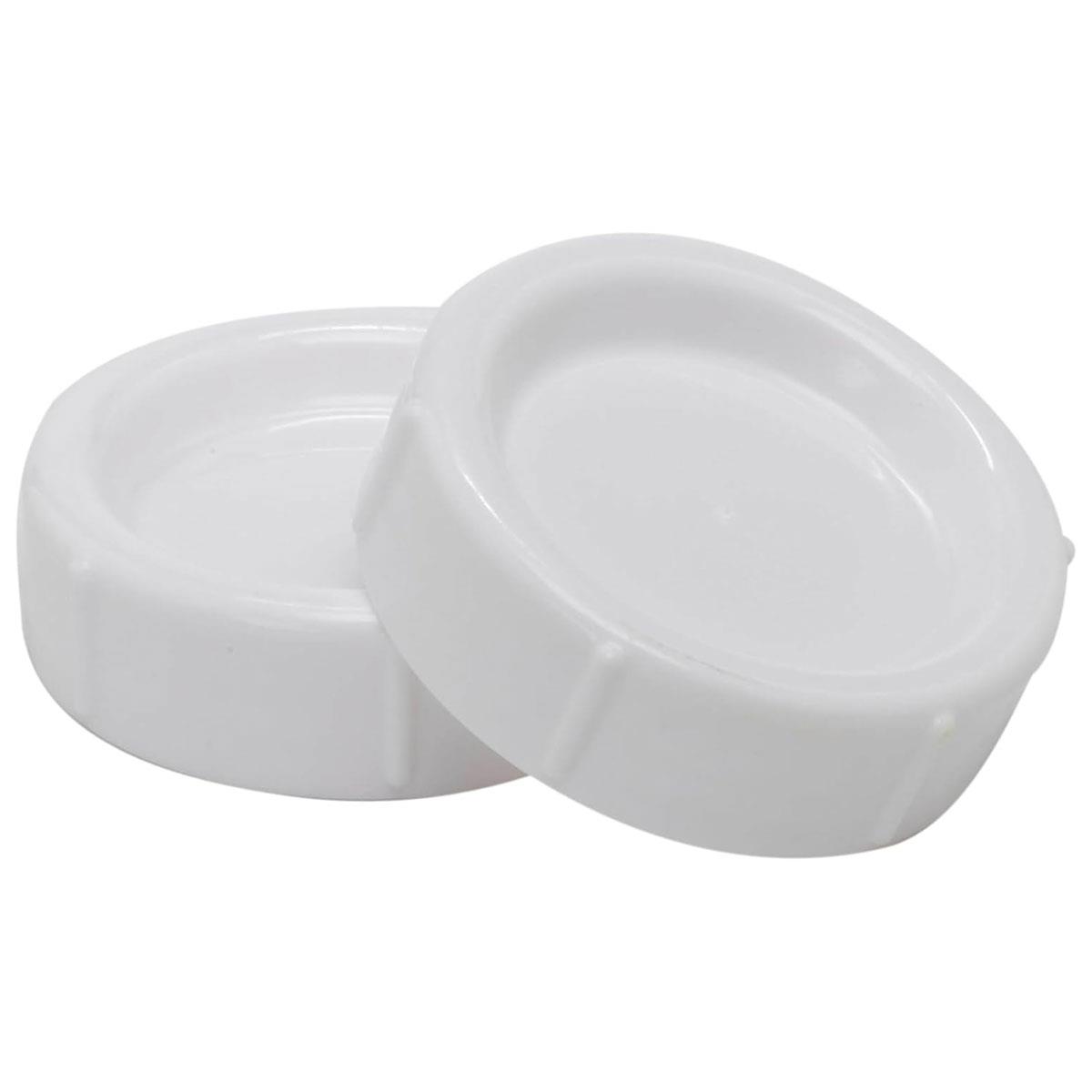 Dr Brown Baby Bottle Storage Travel Caps Natural Flow Wide-Neck White Pack of 2 - Image 4