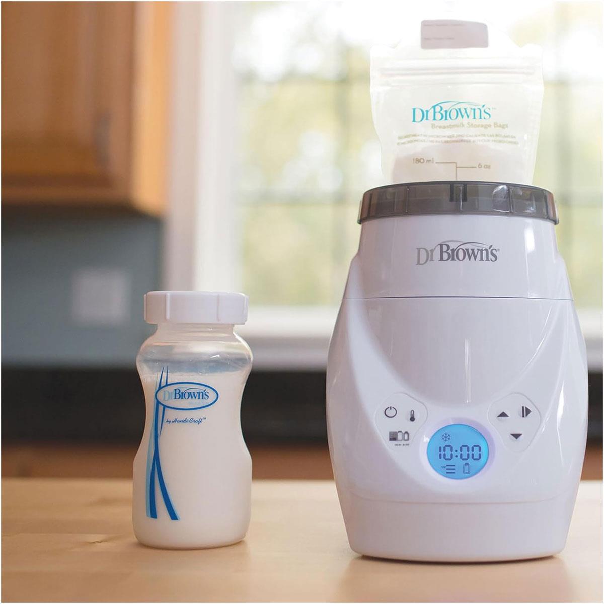 Dr Brown Baby Bottle Storage Travel Caps Natural Flow Wide-Neck White Pack of 2 - Image 11