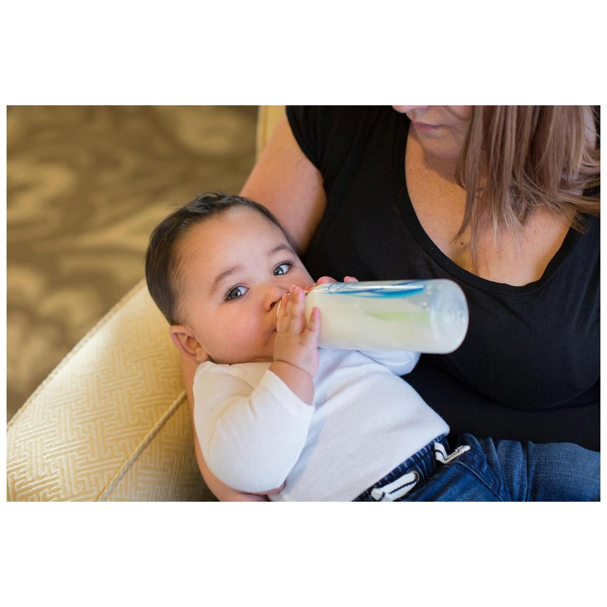 Dr Brown Options Narrow Neck Baby Bottle Teat Level 2 Medium Flow Silicone 3 Months+ Pack of 2 Transparent - Image 2
