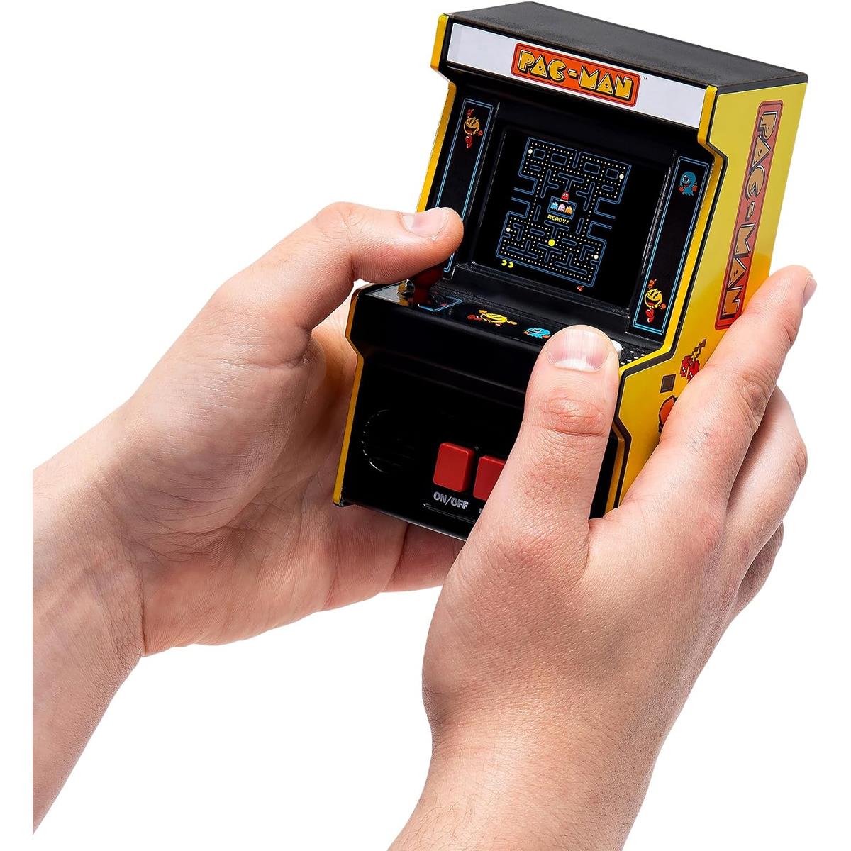 Pac-Man Mini Arcade Game Machine By Basic Fun With TFT Color Screen Joystick Classic Arcade Gameplay And 3 AA Batteries
